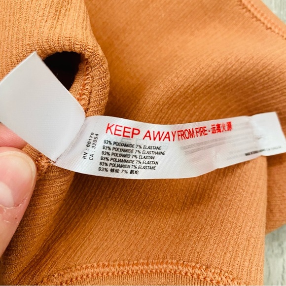 Urban Outfitters Pullover Bralette Orange Sz XL - Picture 5 of 6